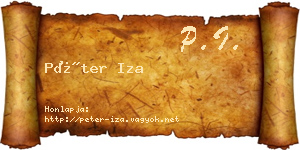 Péter Iza névjegykártya
