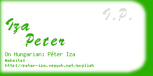 iza peter business card
